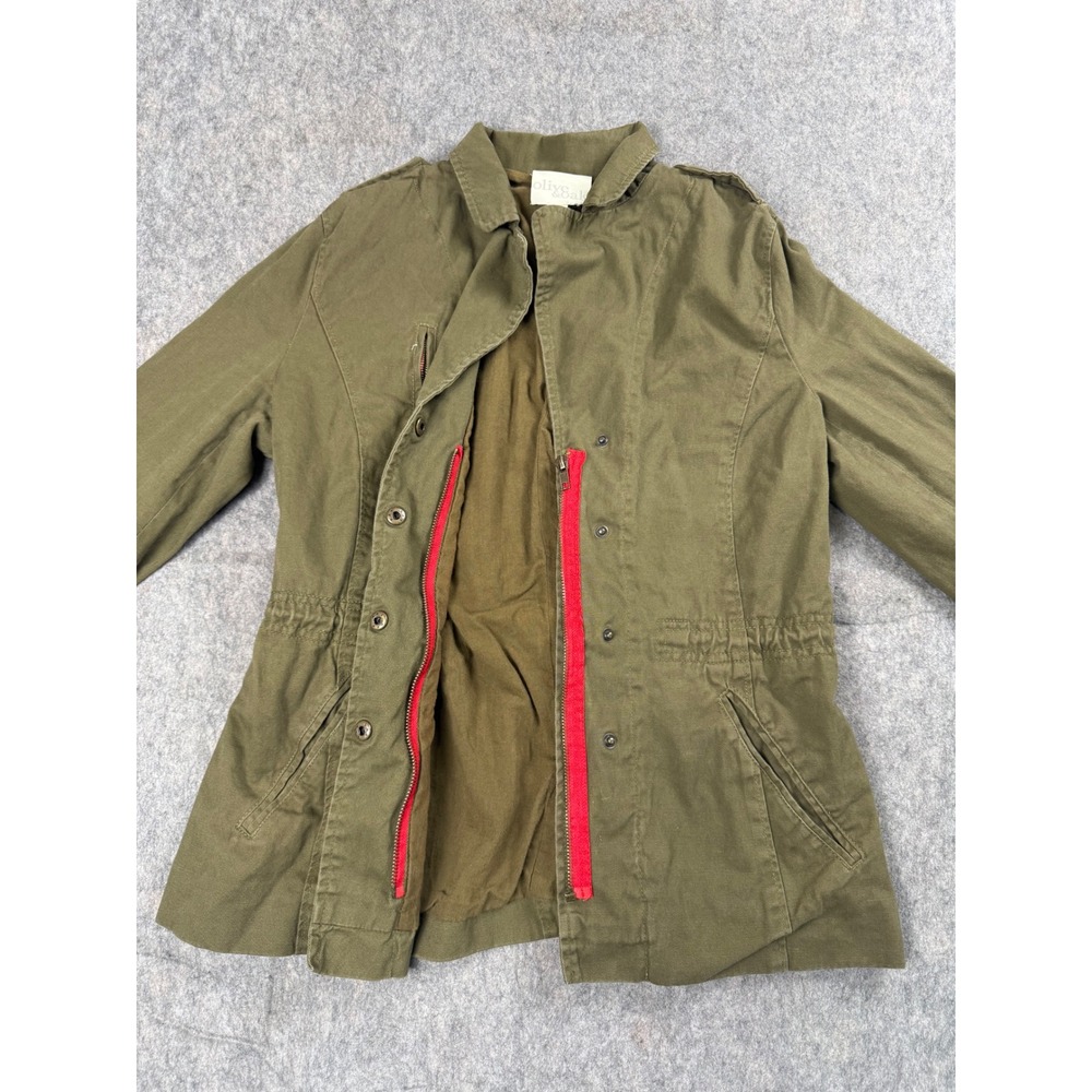 Olive & Oak Utility Jacket Women S Green Cotton Field Coat Military Boho Utility